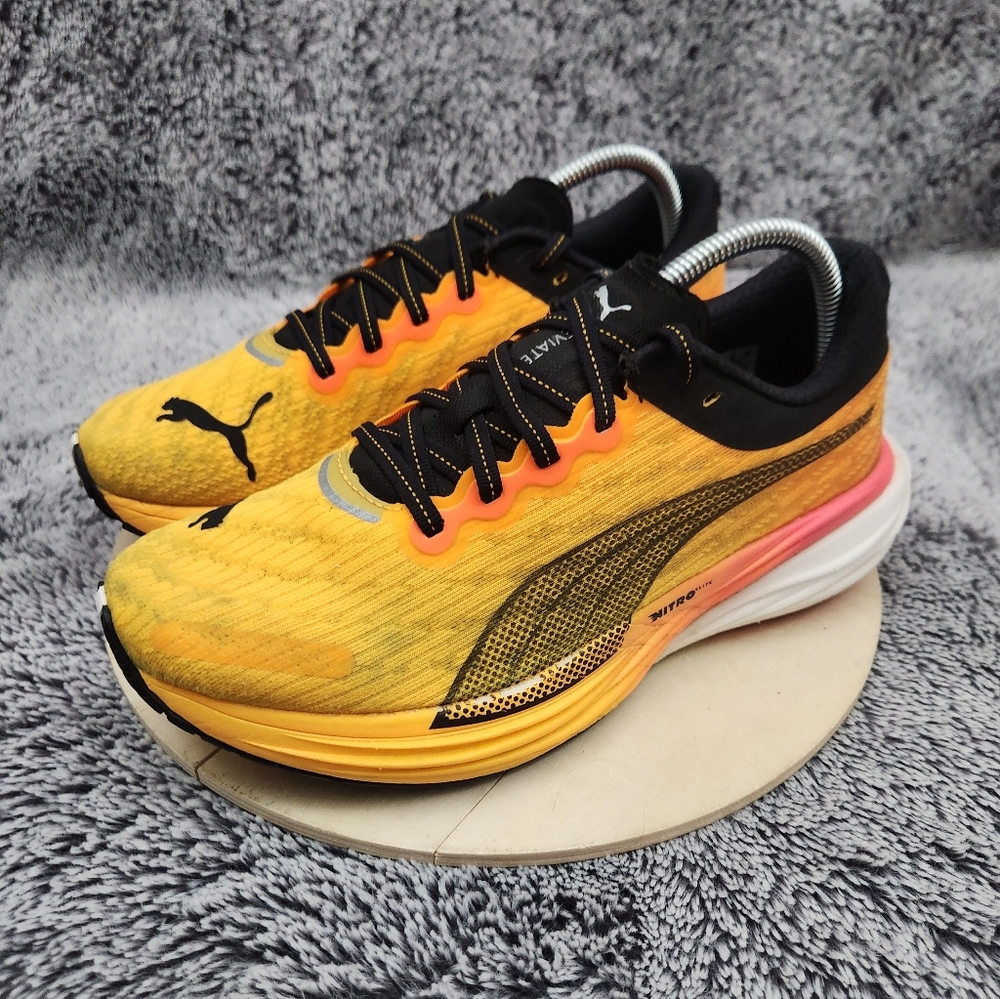 Puma Deviate Nitro 2 'Sunset Glow Sun Stream Black Men's Size 8 - Picture 4 of 9